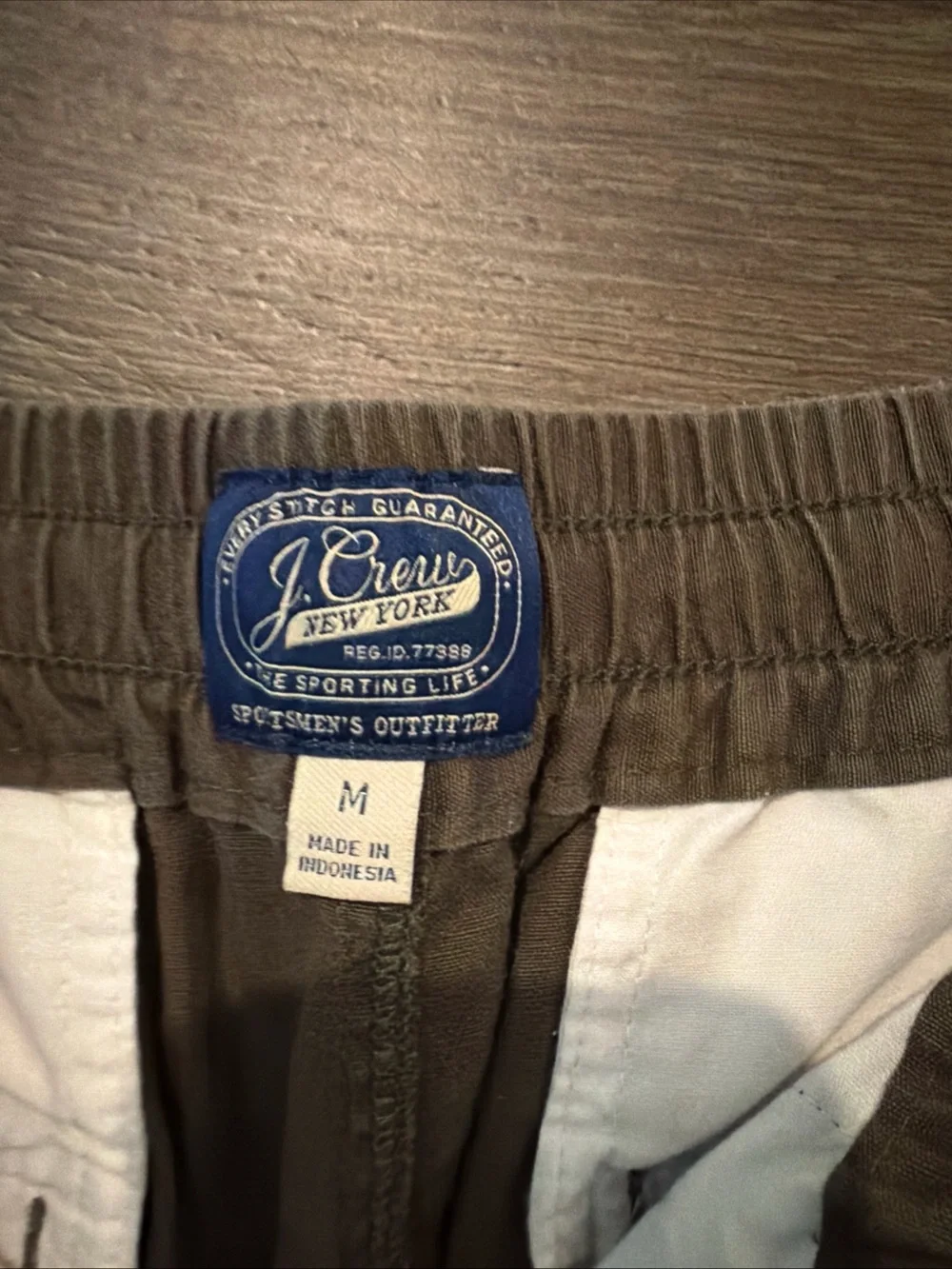 J. Crew Brown Drawstring Chinos with White Drawcord